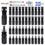 400/200/100/40/20/10 Pcs Photovoltaic Solar Connector Kit 1000V 30A Panel Solar Connectors for PV/MC Cable 2.5/4/6mm2